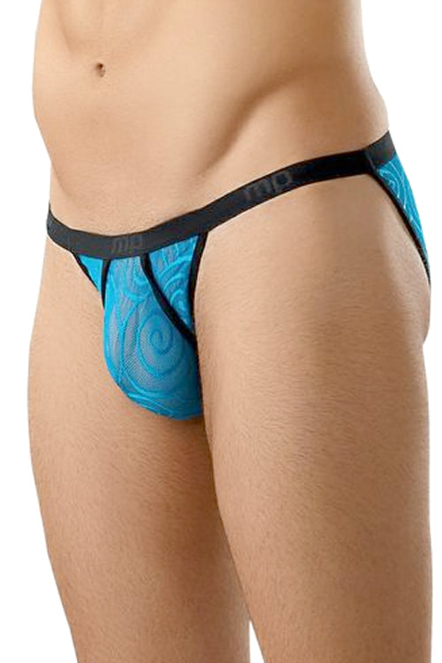 Swirl Mesh Mens Sheer String Bikini Brief - Closeout Sport Brief Underwear