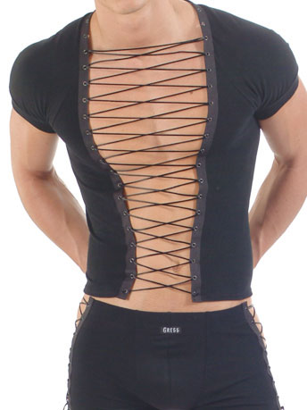 Tango Lace Up Front Shirt - Medium Clearance