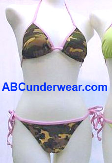 Tie Side Camouflage Bikini Swimsuit