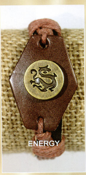 Tribal Troy Leather & Brass Bracelets