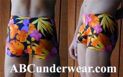 Tropical Print Midcut Swimsuit-ABC Underwear-ABC Underwear