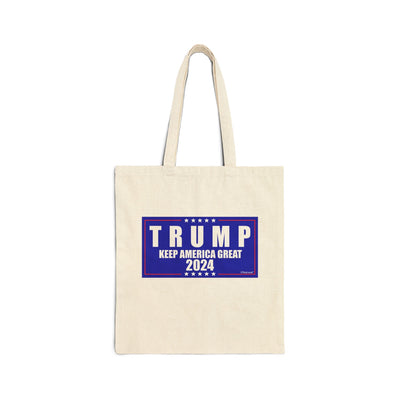 Trump 2024 Keep America Great Cotton Canvas Tote Bag