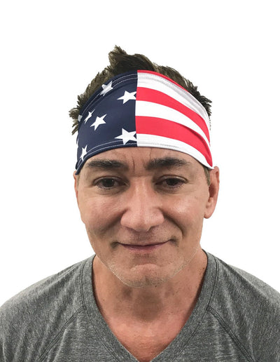 USA Flag Headband Head Wrap Around - American Flag-NEPTIO-ABC Underwear