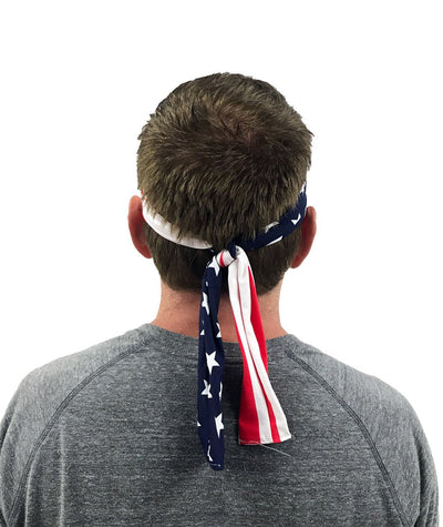 USA Flag Headband - Stars and Stripes Ties in Back - Spectacular Sale!