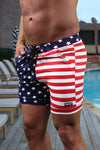 USA Flag Mens Sexy Swim Trunk Surf Short by NEPTIO®-NEPTIO-ABC Underwear