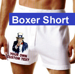 Uncle Sam Customizable T-Shirt, Ribbed Athletic Shirt, Loose Tank Top, or Boxer Short.