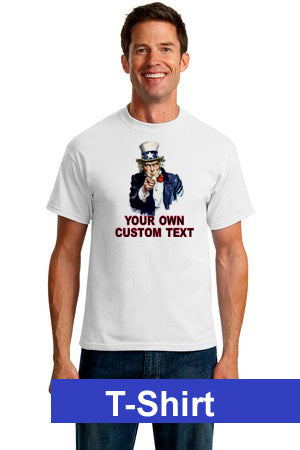 Uncle Sam Customizable T-Shirt, Ribbed Athletic Shirt, Loose Tank Top, or Boxer Short.