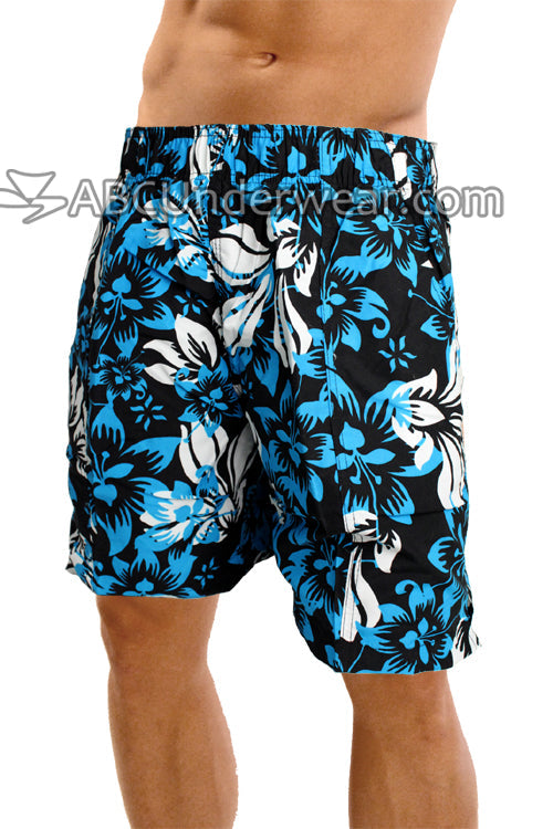 Uzzi Hawaiian Flower Print Board Short