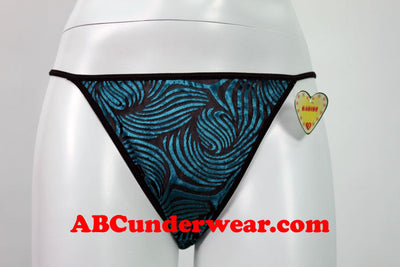 Velvet Look Sheer String Panties-ABCunderwear.com-ABC Underwear