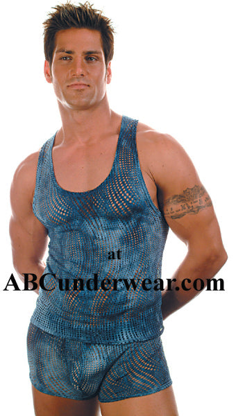 Wave Net Biker Short - Medium Clearance.-Gregg Homme-ABC Underwear