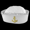 White Sailor Hat with Emblem