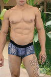 Wild Night Mens Blue Fern Sheer Trunk - BLOWOUT SALE!