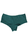 Womens Cotton Spandex Brief Short - Deep Sea Teal-Pink Line-ABC Underwear
