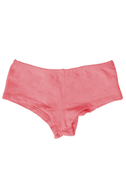 Womens Cotton Spandex Brief Short - Pink