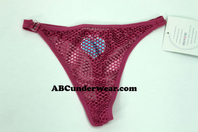 Women's Heart Mesh Thong - A Delicate and Alluring Addition to Your Intimate Collection