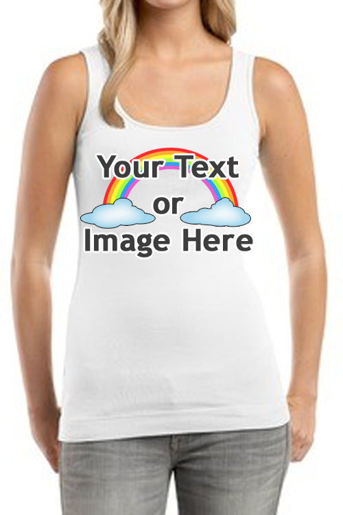 Women's Personalized Custom Junior Rib Tank