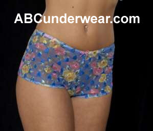 Women's Silk Floral Boy Short