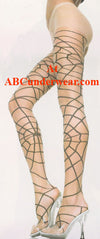 Women's Spiderweb Pantyhose-Music Legs-ABC Underwear