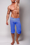 YMLA Mens Pilates Shorts - Heather Blue-YMLA-ABC Underwear