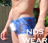 Zeus Sheer Blue Camo Lo-Rise Boxer-NDS WEAR-ABC Underwear