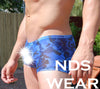 Zeus Sheer Blue Camo Lo-Rise Boxer - BLOWOUT SALE!