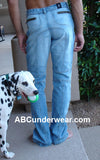 Zipper Patch Jeans - 28 Clearance-abcunderwear-ABC Underwear
