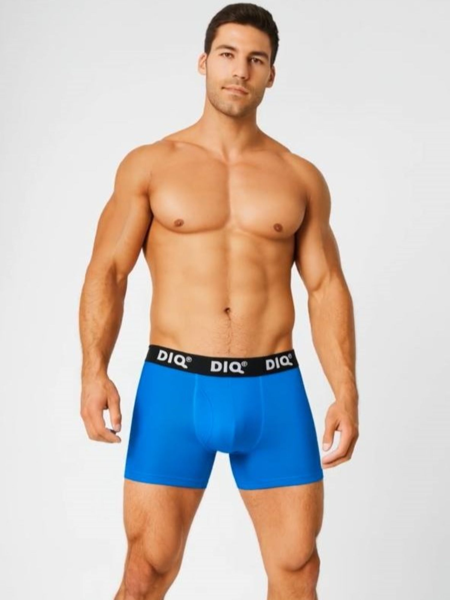 DIQ Sport Mesh Boxer Brief Fly Front Underwear for Men - 2 Pack