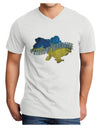#stand with Ukraine Country Adult V-Neck T-shirt-TooLoud-ABC Underwear